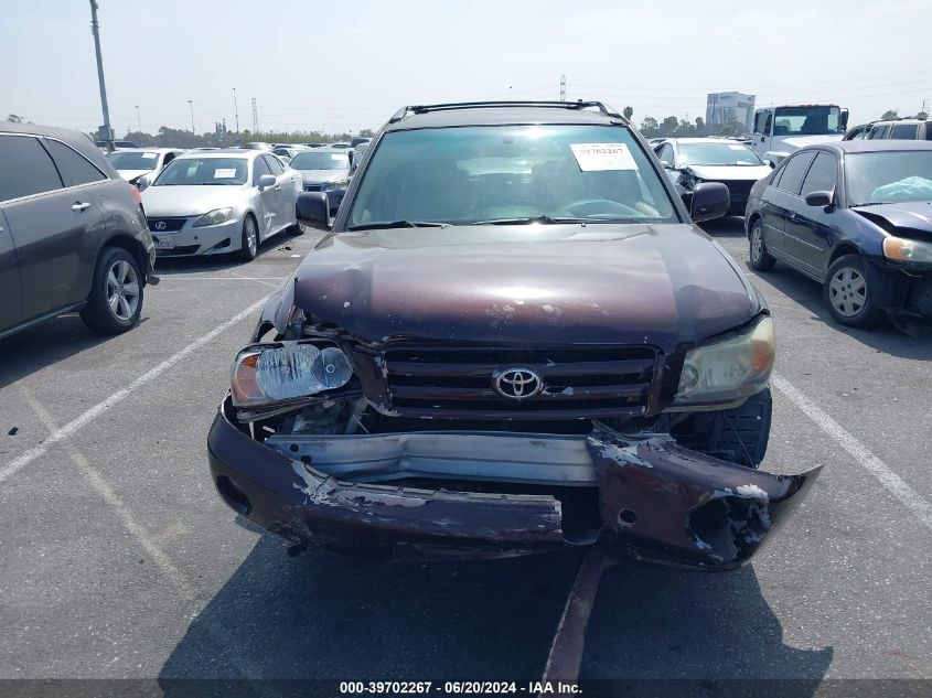 2006 Toyota Highlander Limited VIN: JTEEP21A960183309 Lot: 39702267