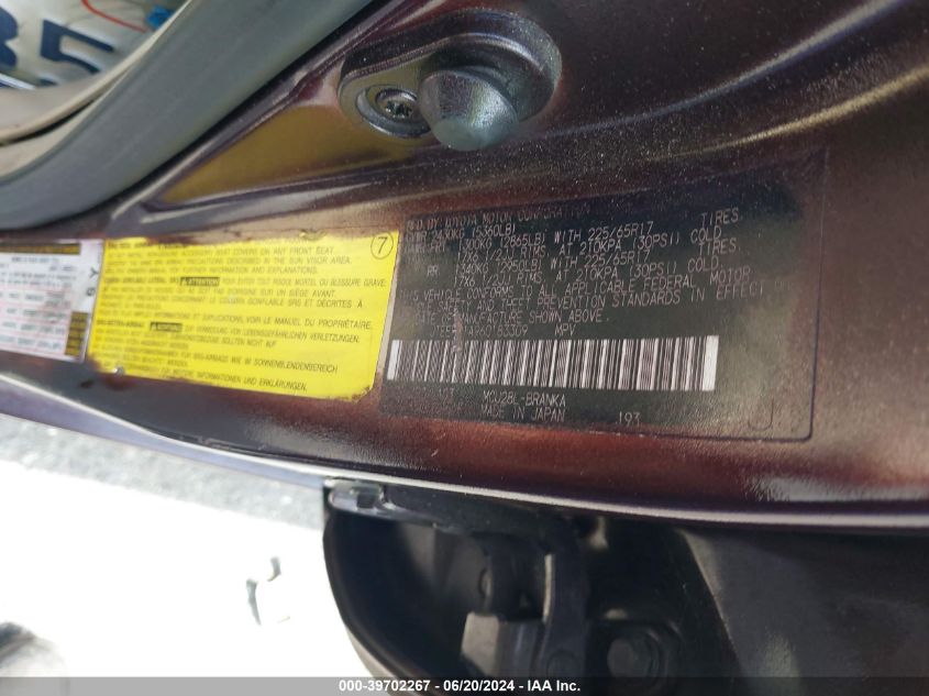 2006 Toyota Highlander Limited VIN: JTEEP21A960183309 Lot: 39702267