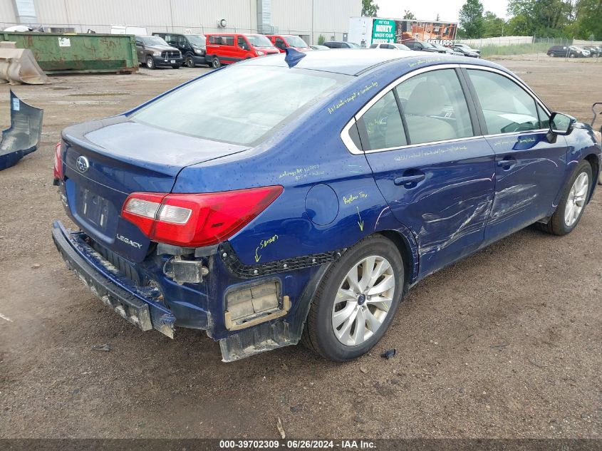 2016 Subaru Legacy 2.5I Premium VIN: 4S3BNBF6XG3042265 Lot: 39702309