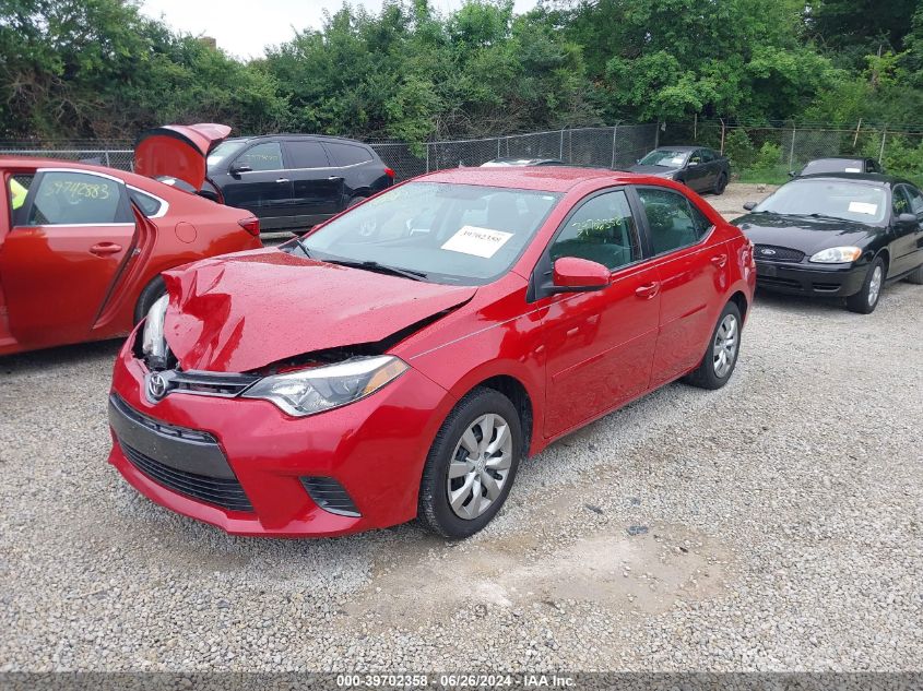 2015 Toyota Corolla Le VIN: 2T1BURHE5FC457676 Lot: 39702358