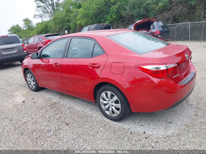 2015 Toyota Corolla Le VIN: 2T1BURHE5FC457676 Lot: 39702358