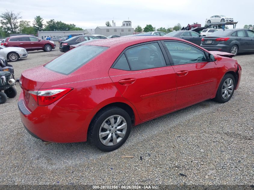 2015 Toyota Corolla Le VIN: 2T1BURHE5FC457676 Lot: 39702358