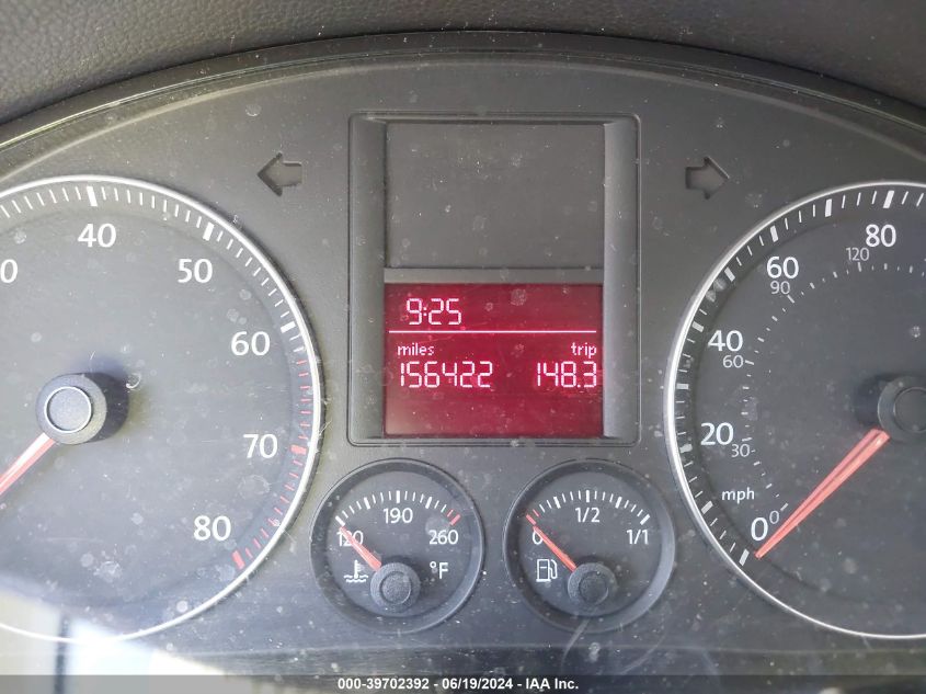 2009 Volkswagen Jetta 2.5L S VIN: 3VWMZ81K79M281520 Lot: 39702392