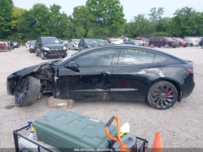 2023 Tesla Model 3 Performance Dual Motor All-Wheel Drive VIN: 5YJ3E1EC8PF697954 Lot: 39702422