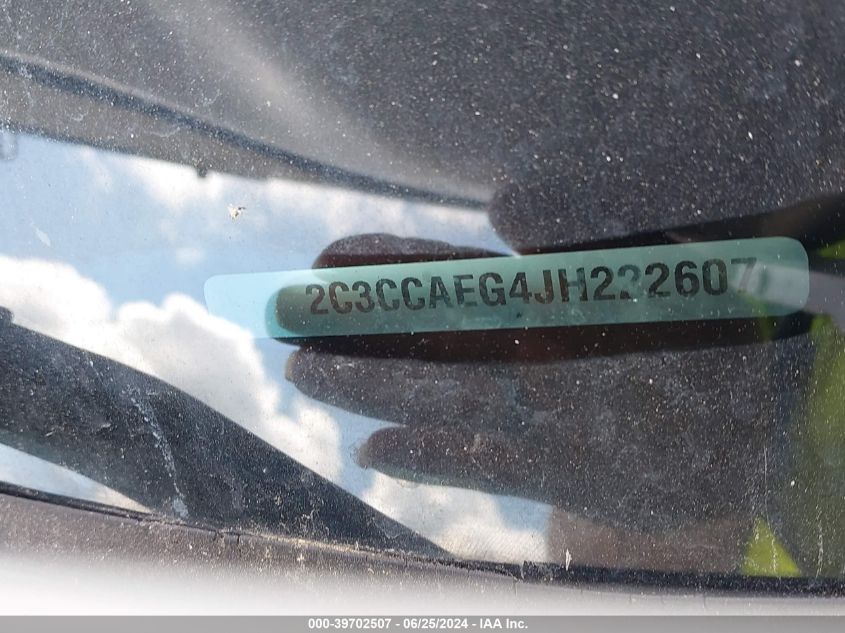 2018 Chrysler 300 Limited VIN: 2C3CCAEG4JH222607 Lot: 39702507