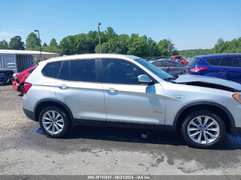 2014 BMW X3 xDrive28I VIN: 5UXWX9C57E0D28896 Lot: 39702537