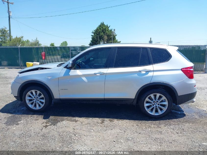 2014 BMW X3 xDrive28I VIN: 5UXWX9C57E0D28896 Lot: 39702537