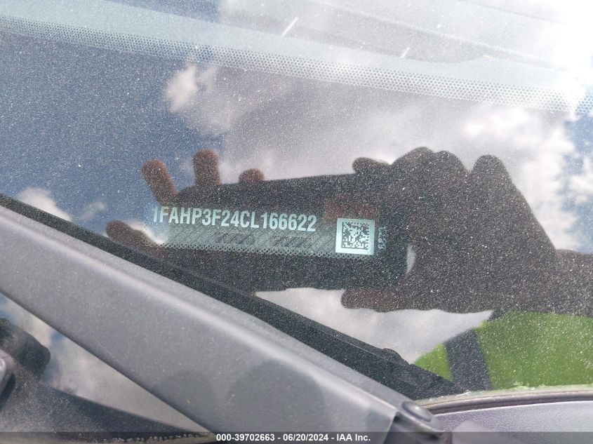 2012 Ford Focus Se VIN: 1FAHP3F24CL166622 Lot: 39702663