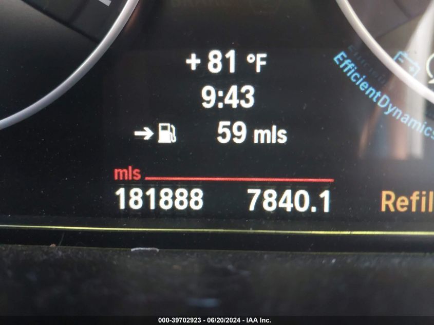 2013 BMW 328I VIN: WBA3A5C59DF356154 Lot: 39702923