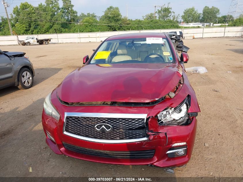 2014 Infiniti Q50 Premium VIN: JN1BV7AR2EM694659 Lot: 39703007