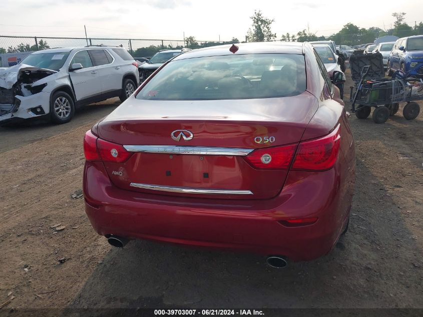 2014 Infiniti Q50 Premium VIN: JN1BV7AR2EM694659 Lot: 39703007