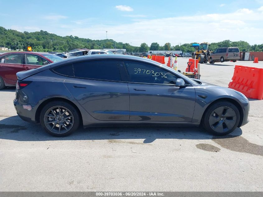 2023 Tesla Model 3 Rear-Wheel Drive VIN: 5YJ3E1EAXPF647216 Lot: 39703036