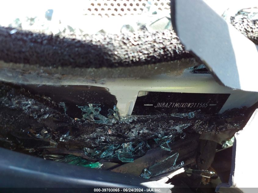 2013 Nissan Murano S VIN: JN8AZ1MUXDW211565 Lot: 39703065