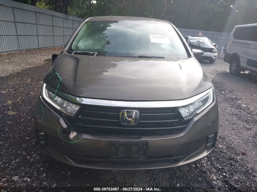 2022 Honda Odyssey Ex VIN: 5FNRL6H51NB045507 Lot: 39703067