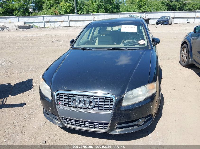 2008 Audi A4 2.0T VIN: WAUAF78E98A086942 Lot: 39703096