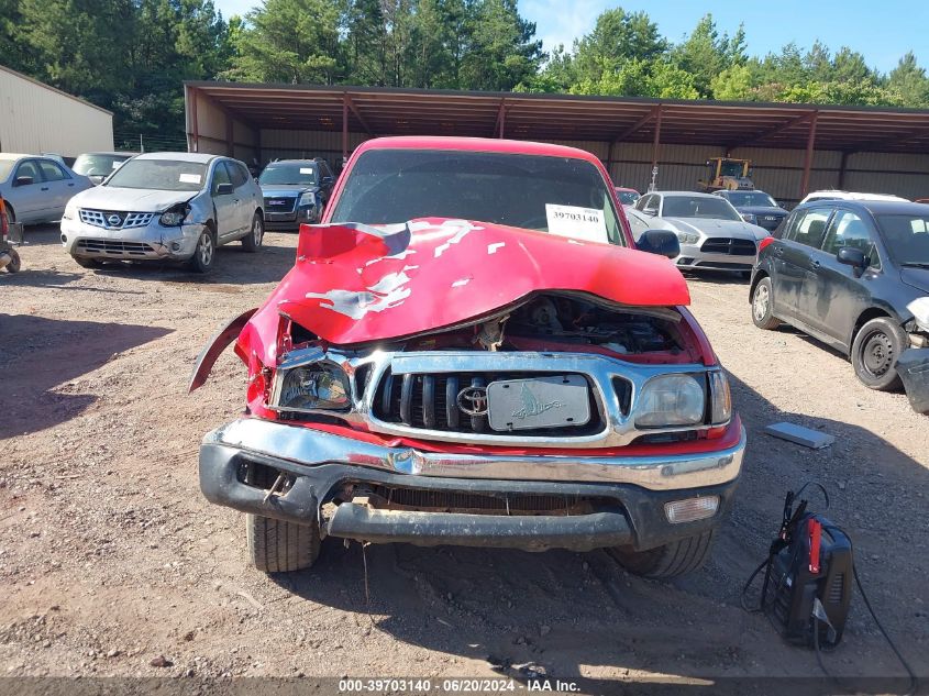 2002 Toyota Tacoma Xtracab VIN: 5TEWM72N12Z121395 Lot: 39703140