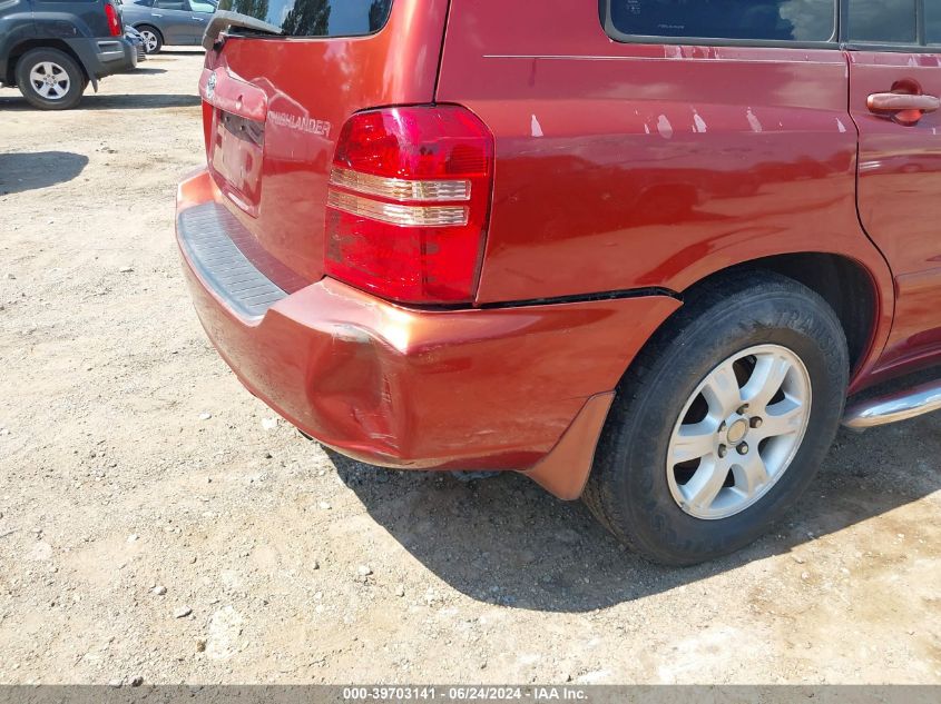 2001 Toyota Highlander V6 VIN: JTEGF21A310013659 Lot: 39703141