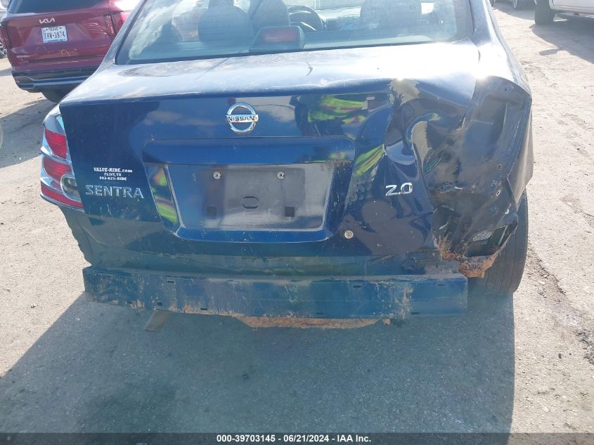 2007 Nissan Sentra 2.0/2.0S/2.0Sl VIN: 3N1AB61E47L725368 Lot: 39703145