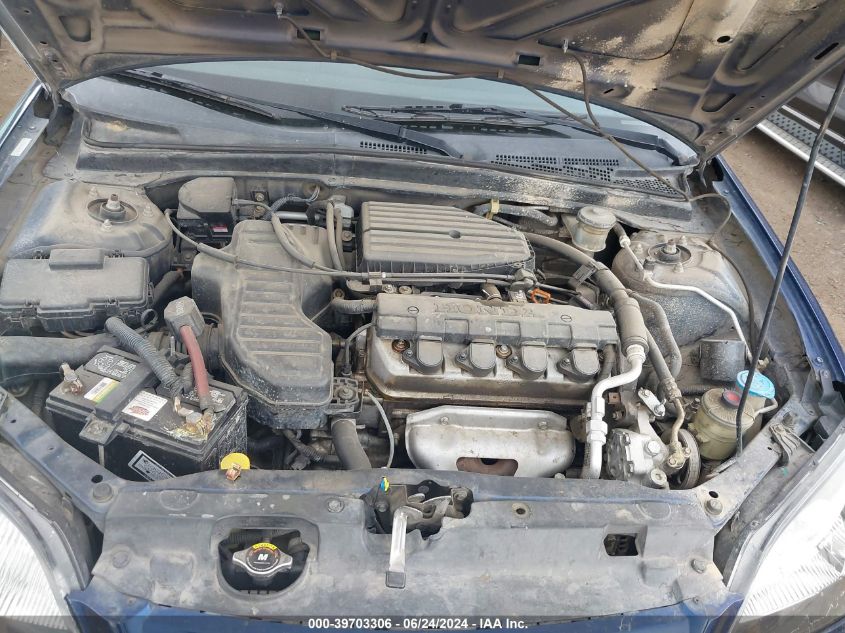 2003 Honda Civic Lx VIN: 2HGES16543H596806 Lot: 39703306