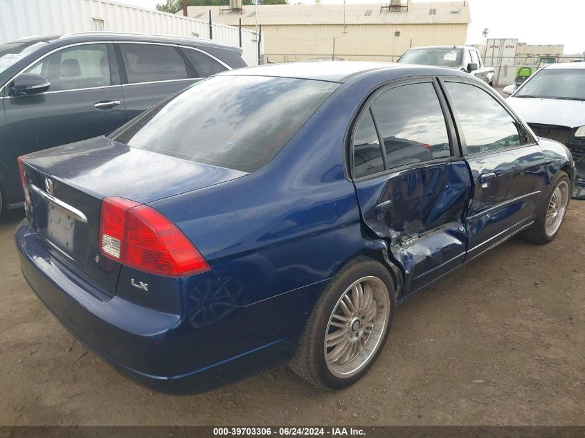 2003 Honda Civic Lx VIN: 2HGES16543H596806 Lot: 39703306