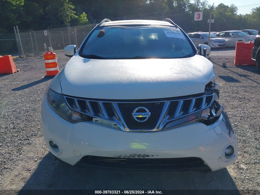 2010 Nissan Murano S/Sl/Le VIN: JN8AZ1MU9AW018447 Lot: 39703321