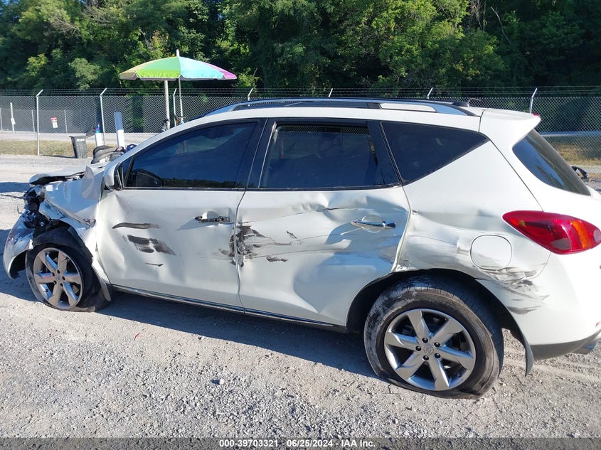 2010 Nissan Murano S/Sl/Le VIN: JN8AZ1MU9AW018447 Lot: 39703321