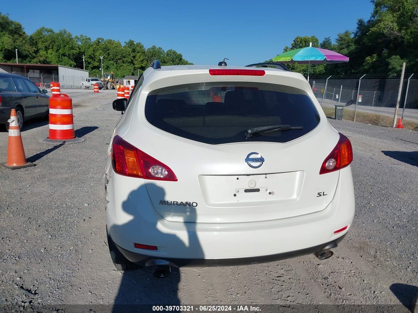 2010 Nissan Murano S/Sl/Le VIN: JN8AZ1MU9AW018447 Lot: 39703321