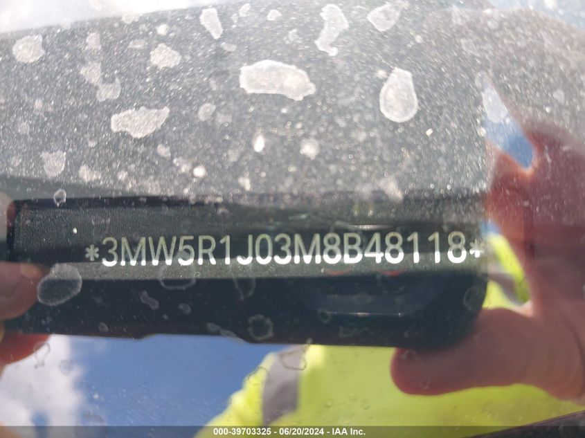 2021 BMW 330I VIN: 3MW5R1J03M8B48118 Lot: 39703325
