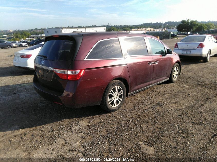 2011 Honda Odyssey Ex-L VIN: 5FNRL5H65BB058212 Lot: 39703350