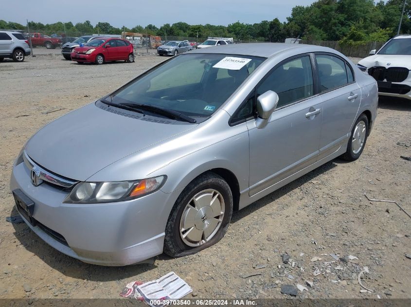 JHMFA36216S005480 | 2006 HONDA CIVIC HYBRID