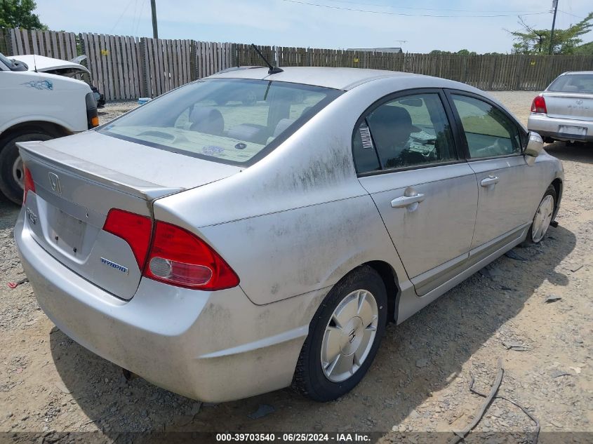 JHMFA36216S005480 | 2006 HONDA CIVIC HYBRID