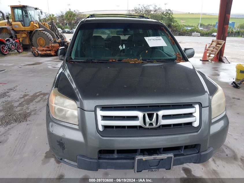 2007 Honda Pilot Ex-L VIN: 5FNYF285X7B012181 Lot: 39703600
