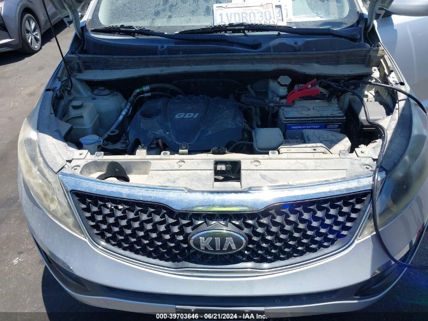 2014 Kia Sportage Lx VIN: KNDPB3AC9E7628060 Lot: 39703646