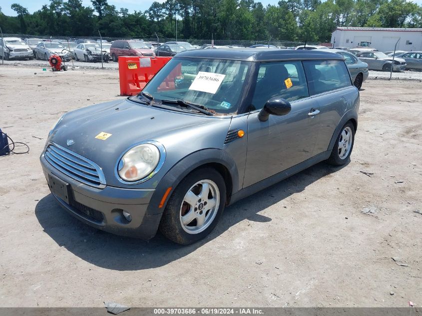 2010 Mini Cooper Clubman Base (M6) VIN: WMWML3C58ATX38174 Lot: 39703686