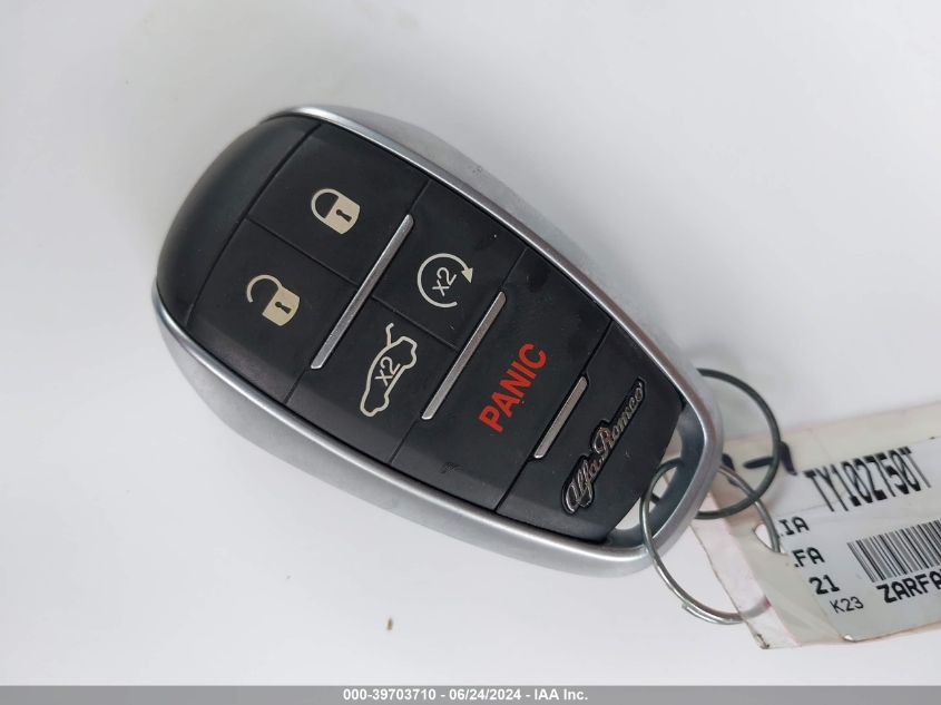 2021 Alfa Romeo Giulia Ti Awd VIN: ZARFANBN3M7642020 Lot: 39703710