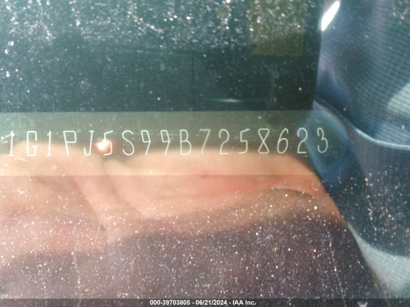 2011 Chevrolet Cruze Eco VIN: 1G1PJ5S99B7258623 Lot: 39703805