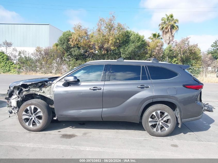 5TDHBRCH1NS559919 2022 Toyota Highlander Hybrid Xle/Hybrid Bronze