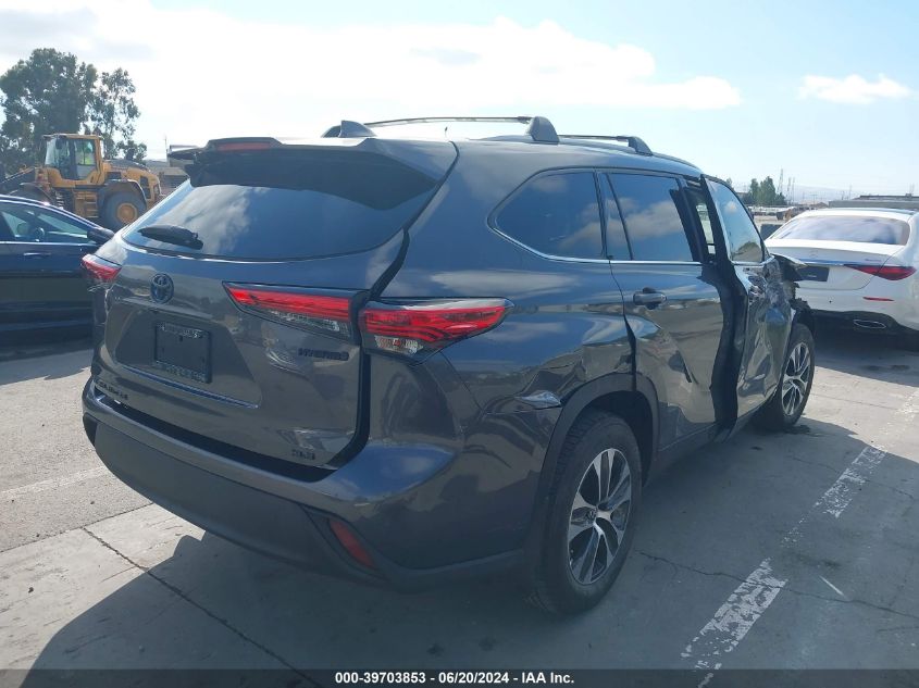 2022 Toyota Highlander Hybrid Xle/Hybrid Bronze VIN: 5TDHBRCH1NS559919 Lot: 39703853