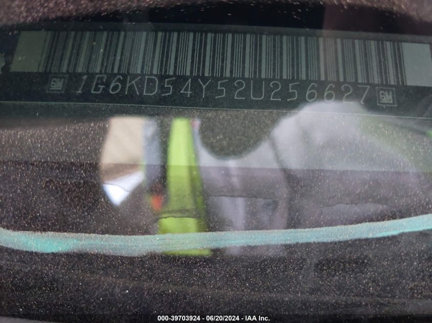 2002 Cadillac Deville Standard VIN: 1G6KD54Y52U256627 Lot: 39703924