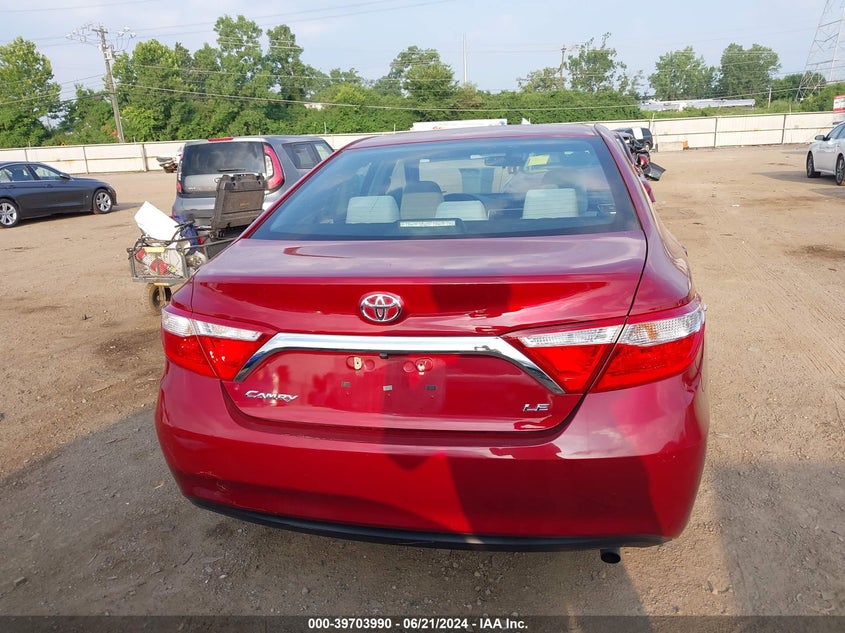 2015 Toyota Camry Le VIN: 4T1BF1FK2FU909599 Lot: 39703990