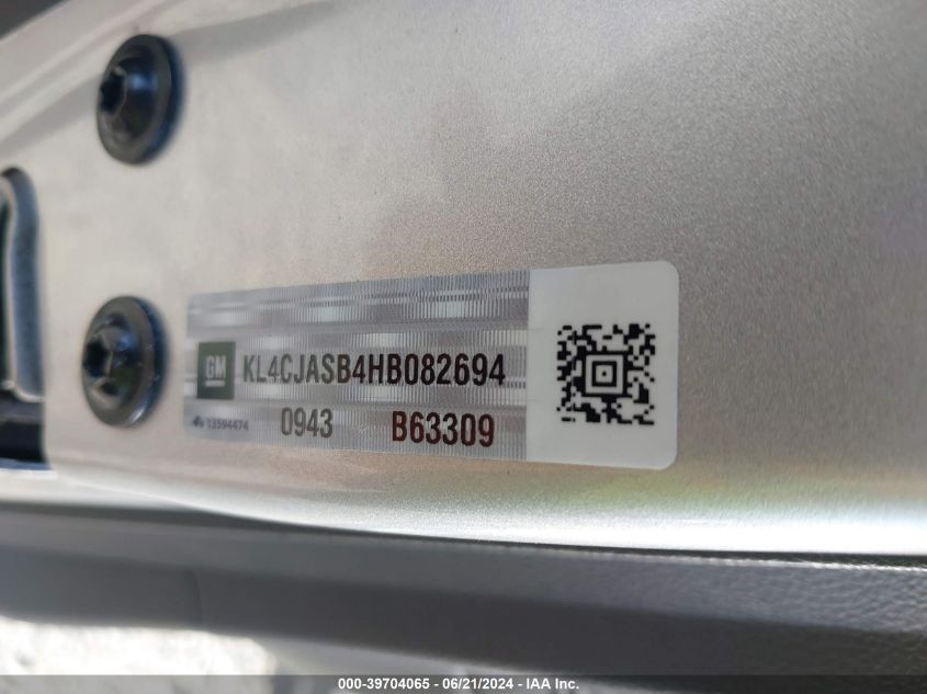 2017 Buick Encore Preferred VIN: KL4CJASB4HB082694 Lot: 39704065