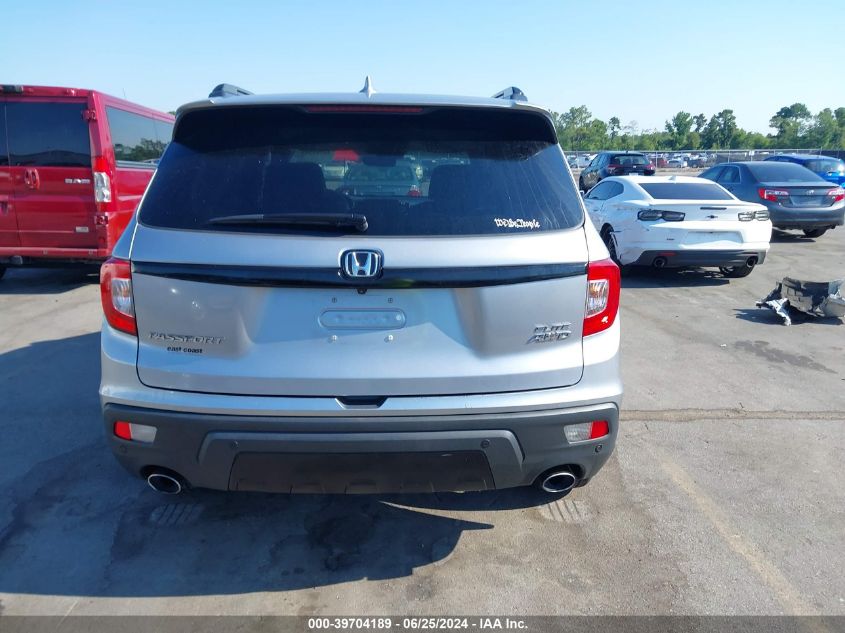 2019 Honda Passport Elite VIN: 5FNYF8H00KB013887 Lot: 39704189