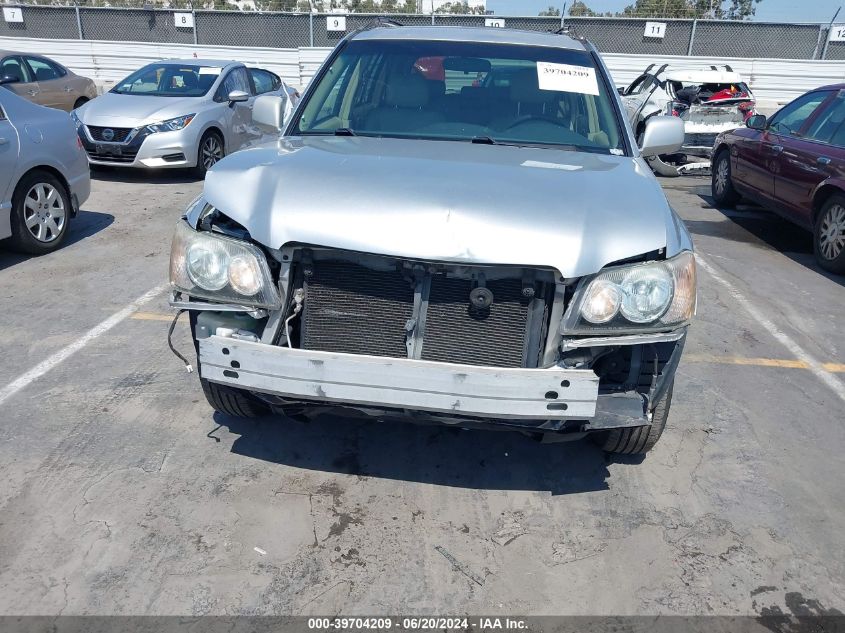 2003 Toyota Highlander Limited V6 VIN: JTEGF21A230076240 Lot: 39704209