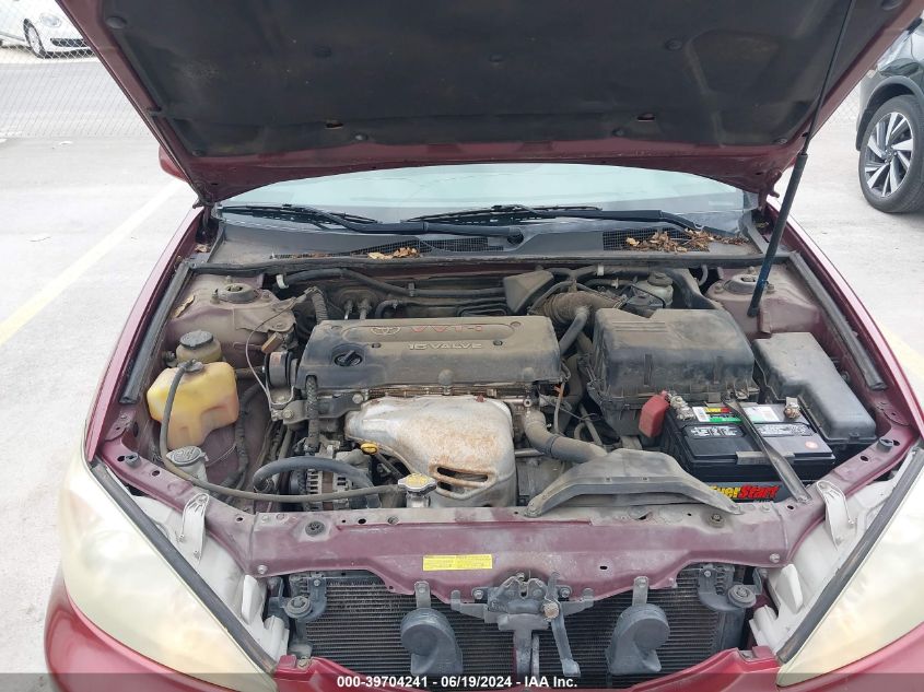 2004 Toyota Camry Le VIN: JTDBE32K240274705 Lot: 39704241