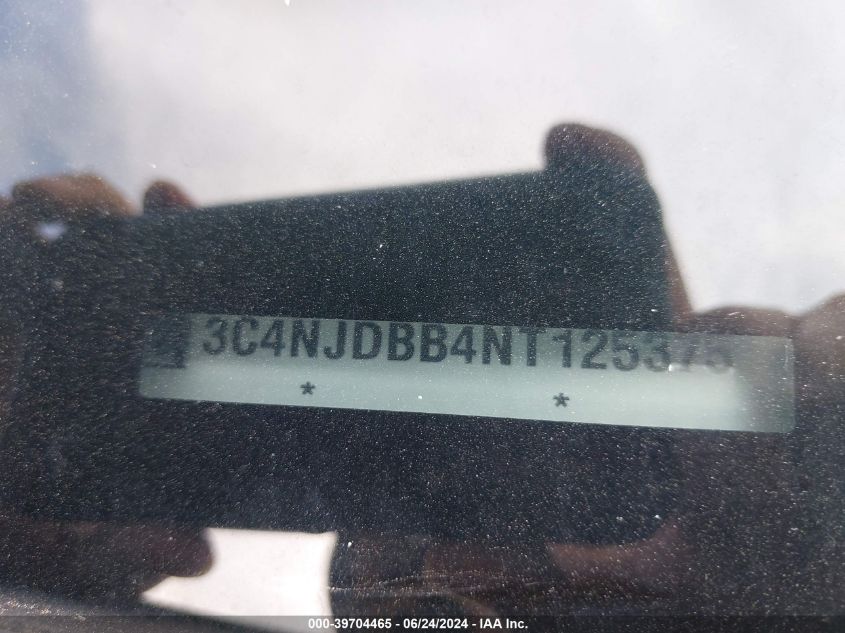 2022 Jeep Compass Latitude 4X4 VIN: 3C4NJDBB4NT125375 Lot: 39704465