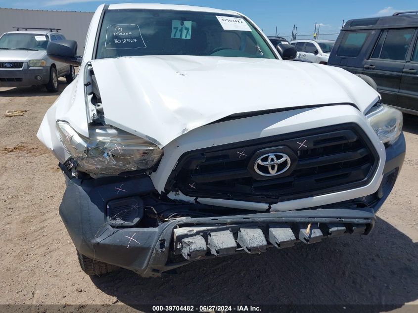 2017 Toyota Tacoma Sr VIN: 5TFRX5GN5HX085325 Lot: 39704482