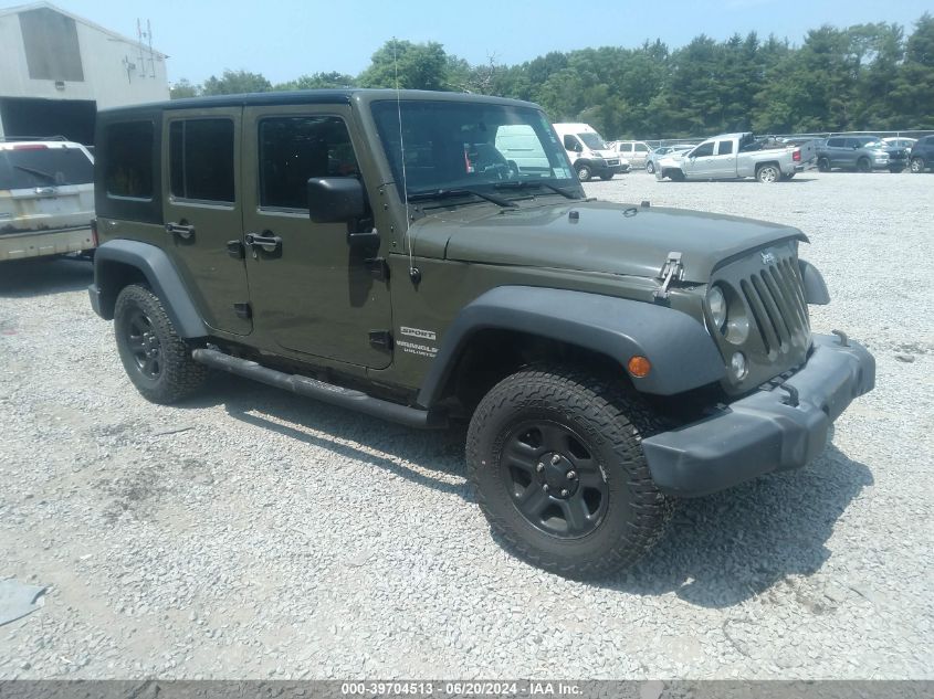 2015 Jeep Wrangler Unlimited Sport VIN: 1C4BJWDG7FL767772 Lot: 39704513