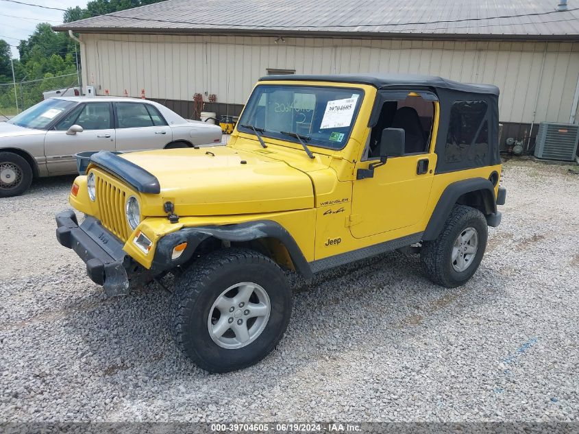 2002 Jeep Wrangler Se VIN: 1J4FA29P02P746312 Lot: 39704605