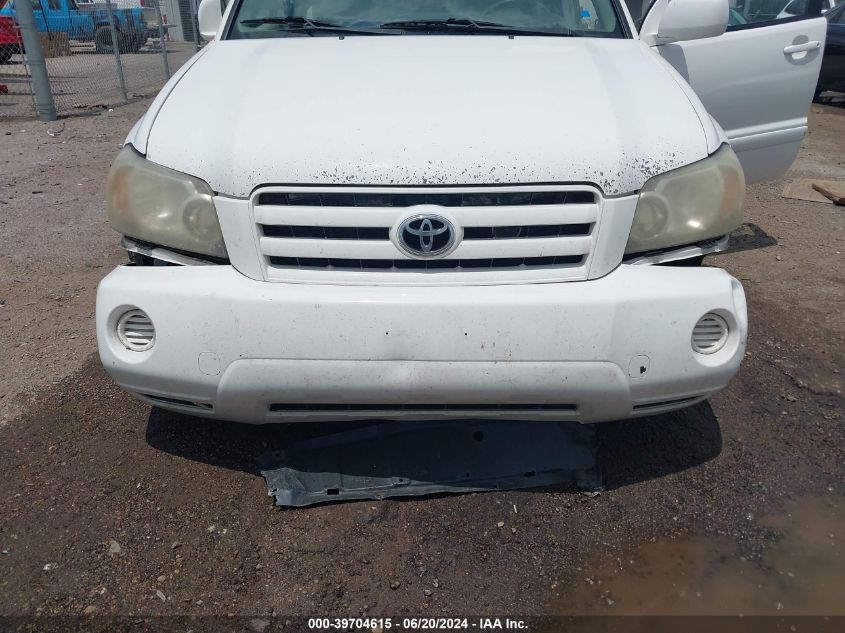 2007 Toyota Highlander V6 VIN: JTEEP21A370196686 Lot: 39704615