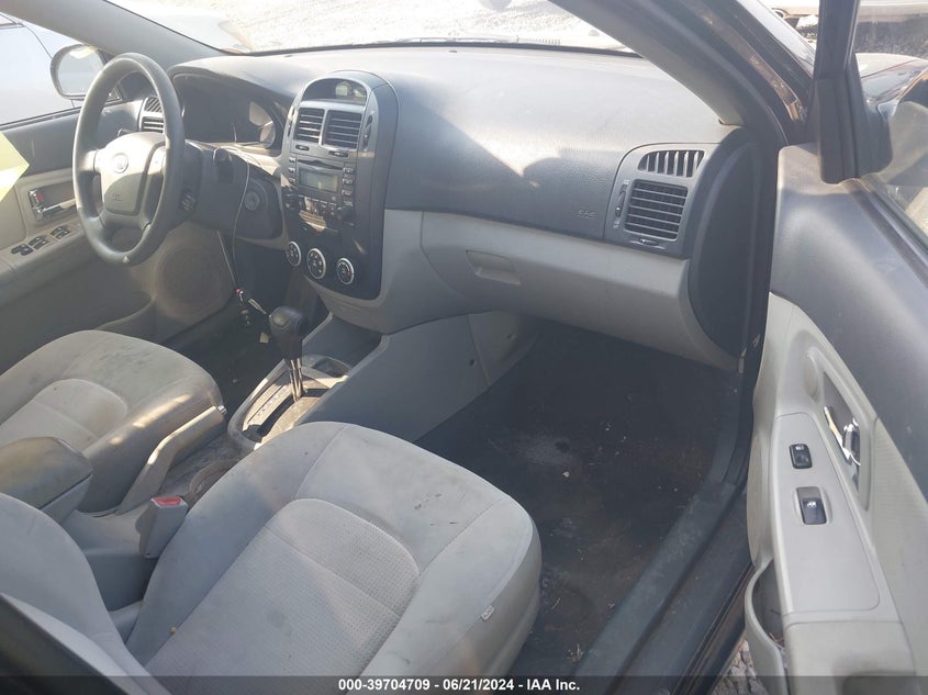 2009 Kia Spectra Ex/Lx/Sx VIN: KNAFE222195620083 Lot: 39704709